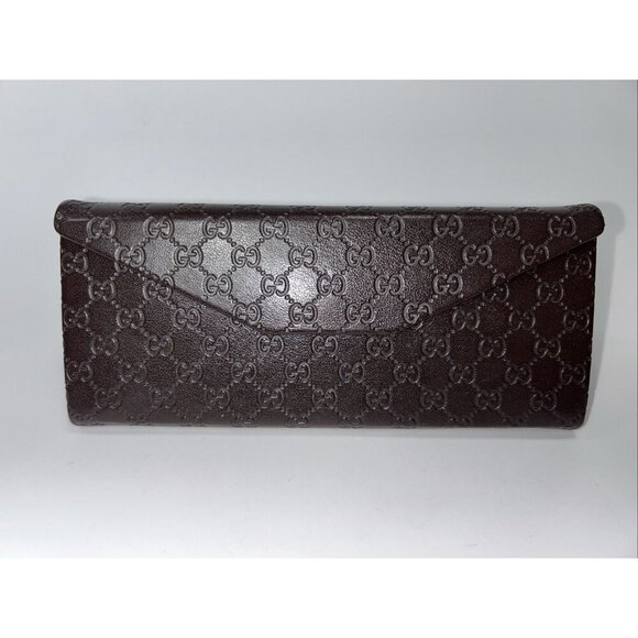 Gucci Other - GUCCI Authentic Triangle Brown Sunglasses Case Collapsable